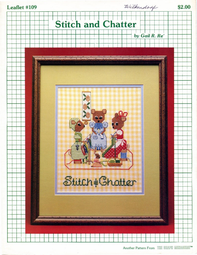Stitch and Chatter Cross Stitch Pattern by Gail R Re' Etsy