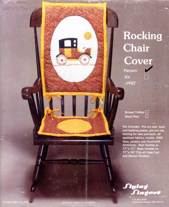 Rocking Chair Cover Applique Quilting Pattern By Flying Etsy