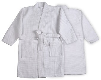 Unisex Kids Bathrobe | Super Soft Warm | Unique Designs | White Color Bathrobe | Long-lasting Use | Shower Robe | For Daily Wear.Unisex