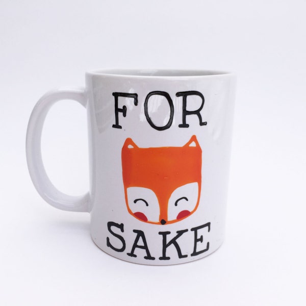 ORIGINAL For Fox (drawing) Sake white coffee mug