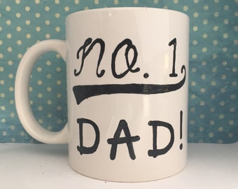 No. 1 DAD white coffee mug