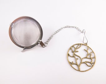 Bronze tree of life tea infuser