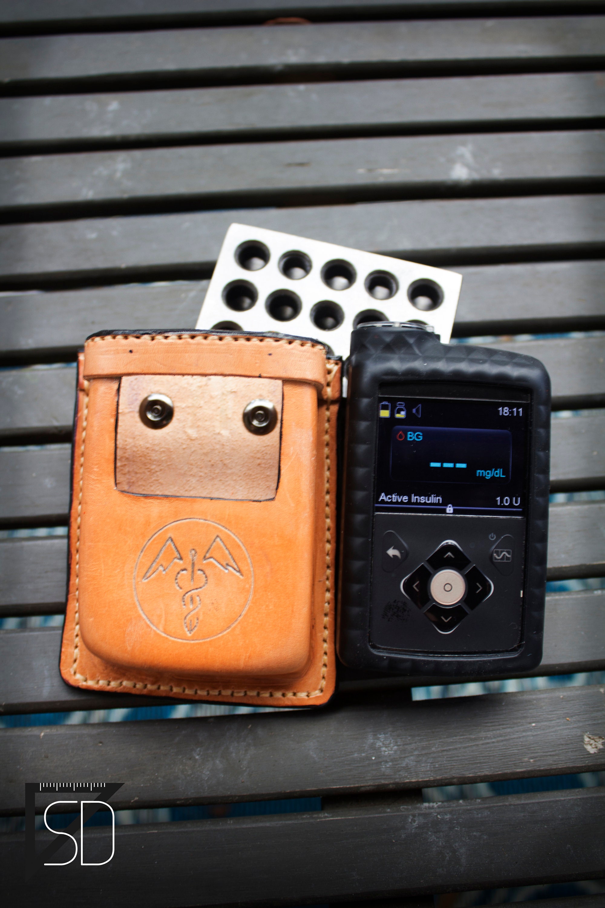 Custom Insulin Leather Case Insulin Pump Pouch Hipster Leather Holder