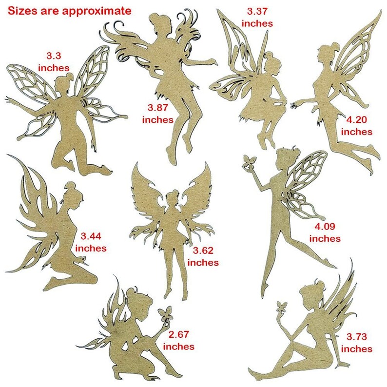 Chipboard Fairies Laser Cut Scrapbook Embellishment Scrapbook Etsy