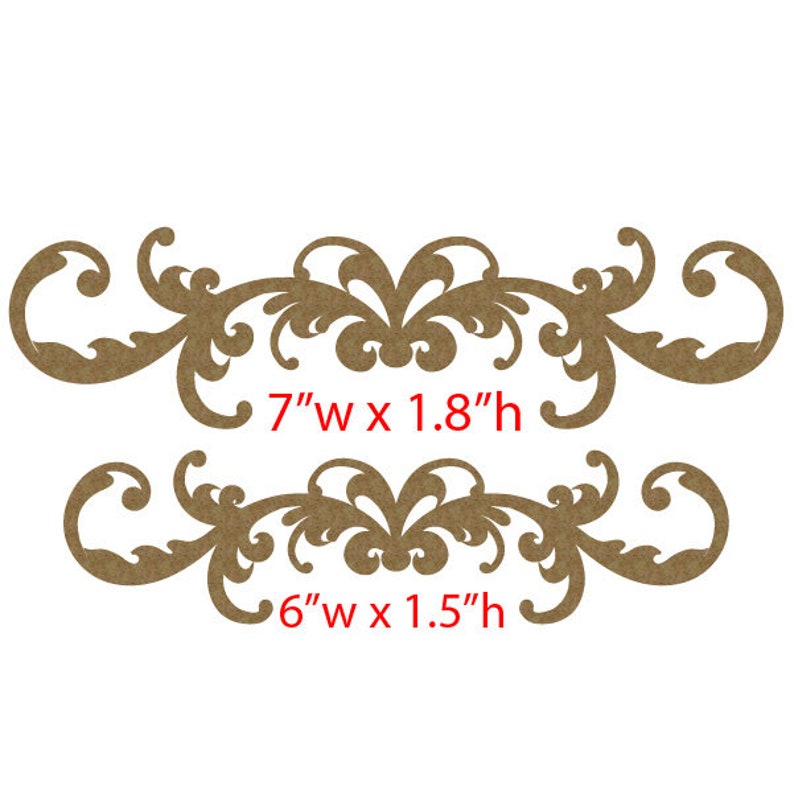 Flourish Set 3 Laser Cut Chipboard Decorative Chipboard Etsy