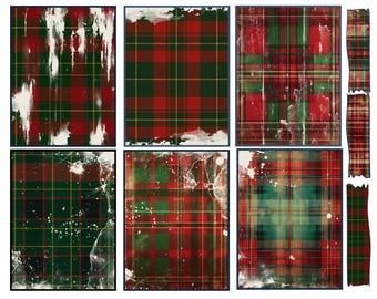 Highland Holiday Plaid Ephemera Set