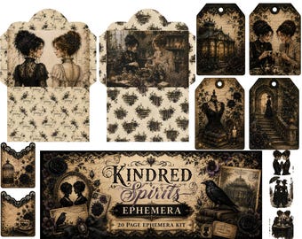KINDRED SPIRITS – 20 Page Ephemera kit
