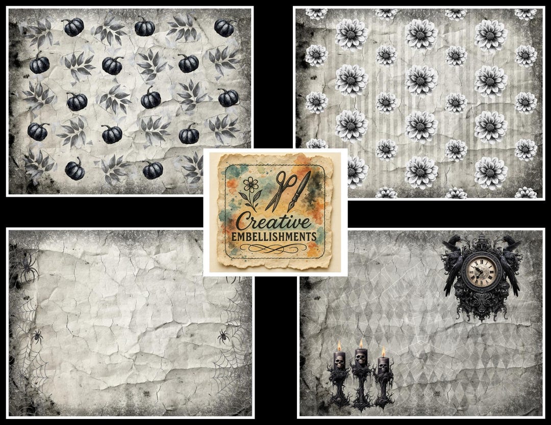 Midnight Manor Digital Printable Gothic Halloween Junk Journal Kit - Etsy