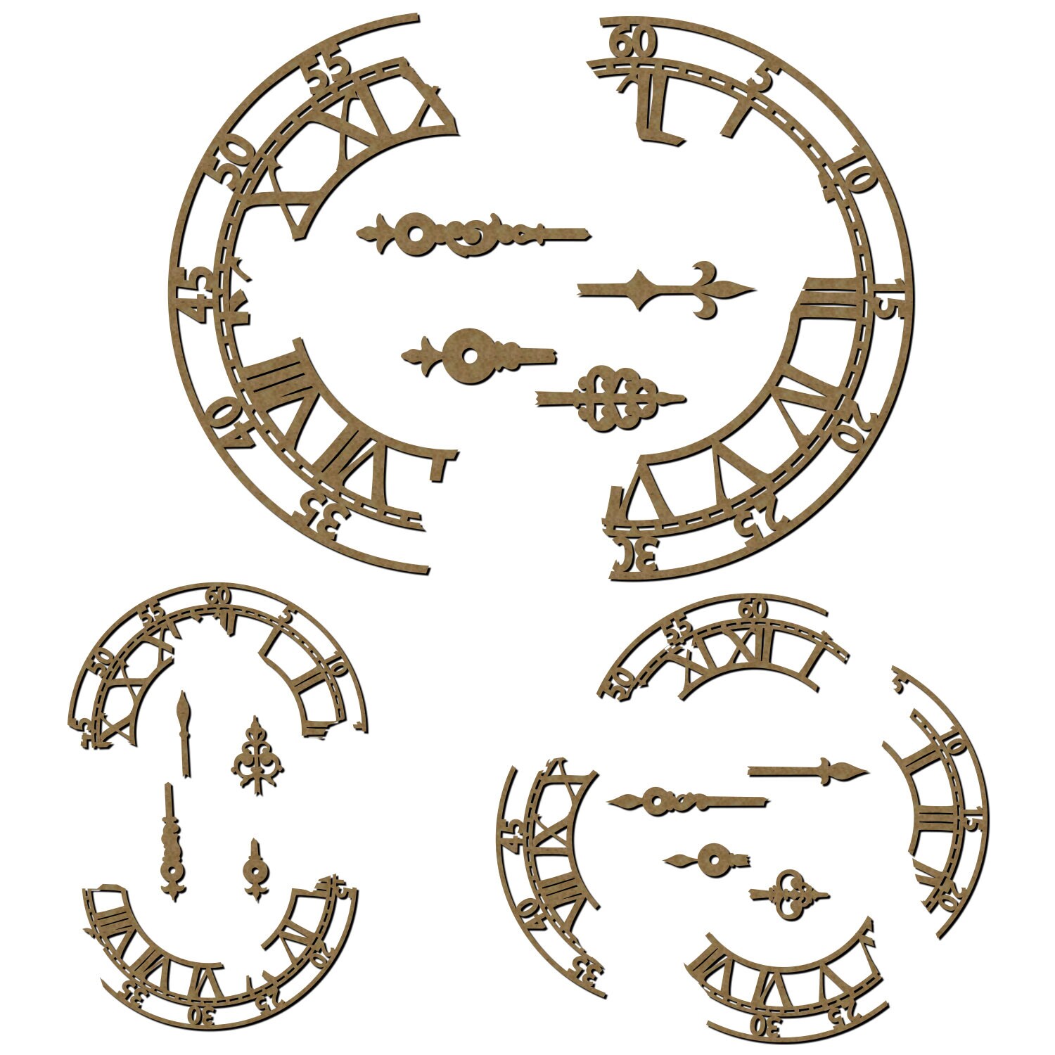Distressed Clock Pieces steampunk Laser Cut Chipboard for Etsy