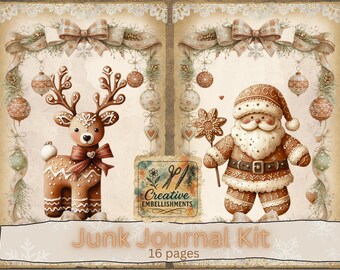 Kit de diario basura navideño de jengibre
