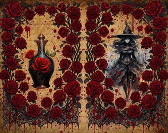Crimson Veil Gothic Junk Journal Kit