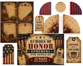 Echoes of Honor Ephemera Junk Journal Kit