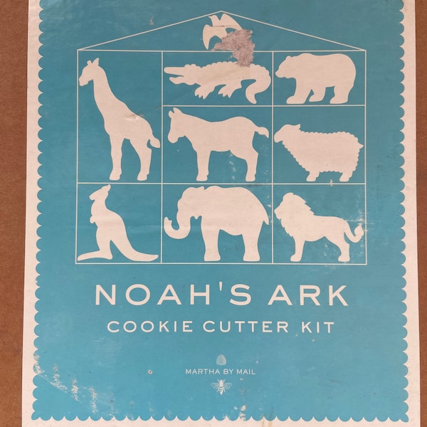 Martha Stewart Noah’s Ark copper cookie cutter set. Heavy copper set of 9, never used in original box