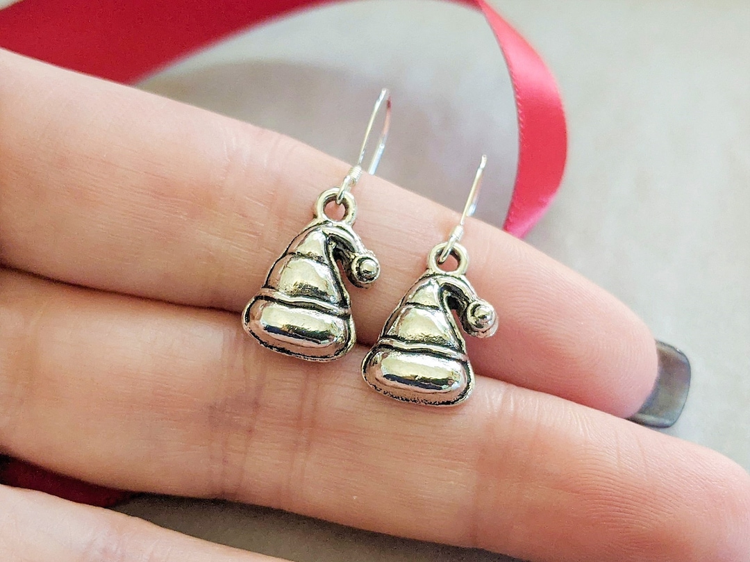 Santa Hat Earrings Holiday Jewelry Accessories Christmas Hat - Etsy UK
