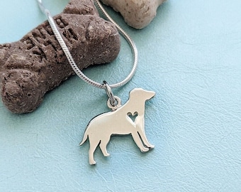 Small Dog Necklace, Sterling Silver Dog Charm Pendant, Dog Lover Gift