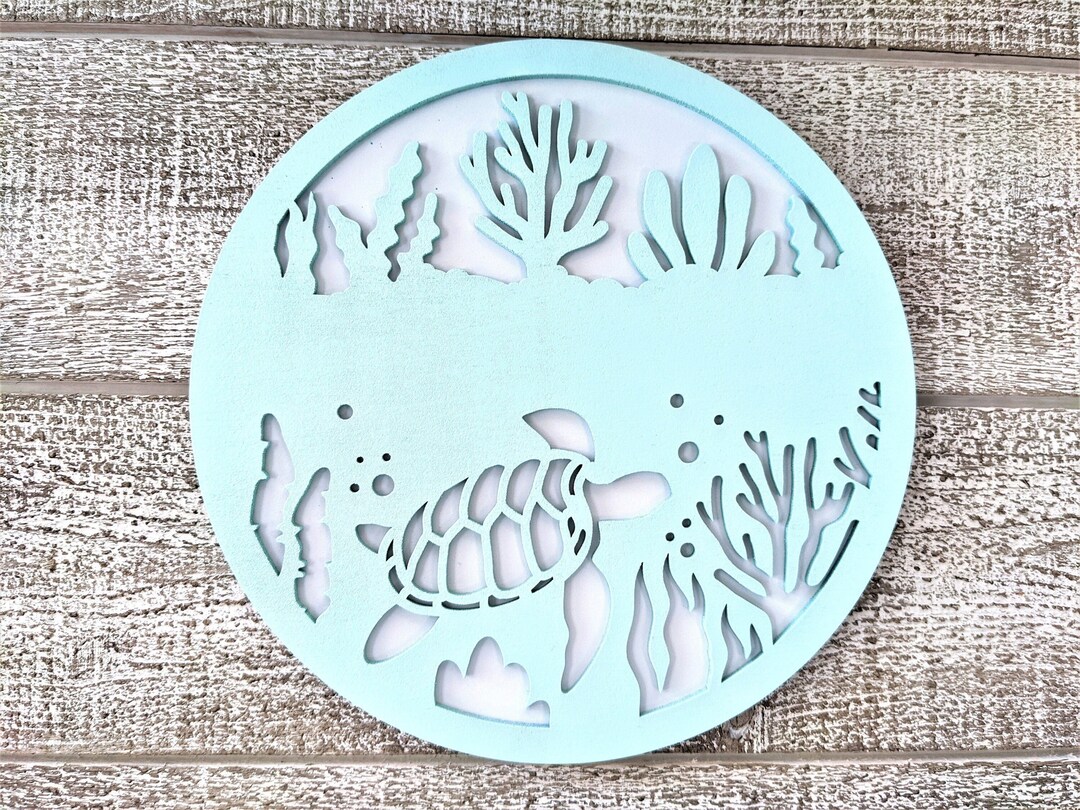 Sea Turtle Wall Decor, Wood Wall Art, Beach House Decor, Coastal ...