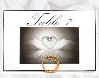 Gold Table Number Holders, Number Place Card Stands, Set of 6, Wedding Guest Table Decorations, Circle Table Number Stand