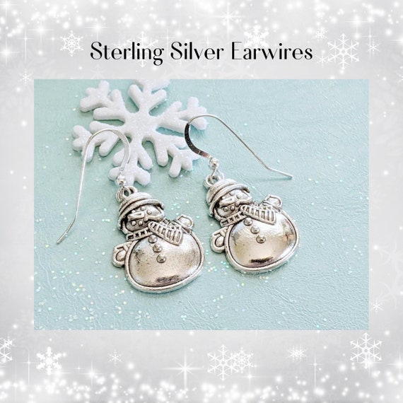 Snowman Charm Sterling Silver Antiqued Finish Snowman Charm Sterling Silver Antiqued Finish