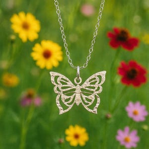 Butterfly Necklace – Sterling Silver Pendant for Women, Gift for Teen Girls, Meaningful Nature Jewelry, Symbol of Hope and Transformation