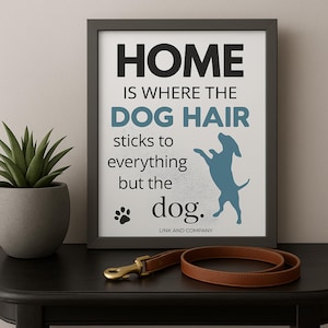 Dog Hair Bathroom Sign – Funny Dog Wall Decor, Laundry Room Print, Pet Owner Gift, Instant Digital Download
