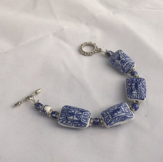 Artisan made statement Asian influenced bracelet - image 1