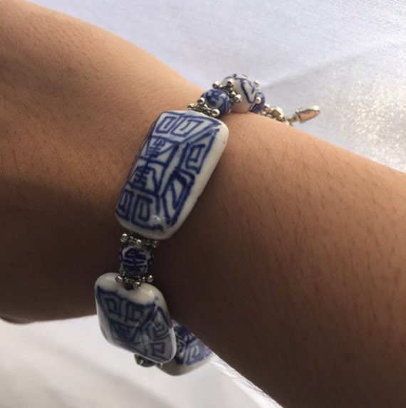 Artisan made statement Asian influenced bracelet - image 2