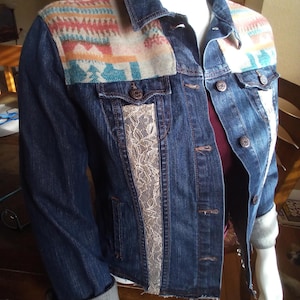 Altered denim Jacket Women's Large