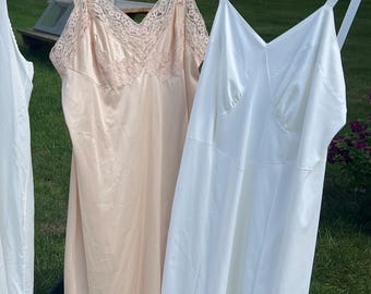 Choice  of 2  - Vintage 50 - 60's Full Slip XXL , Vassarette,,   Size 40 +  Plus 'Sizes