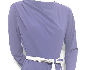1970’s 2 Tone Purple and Gray Day Dress by P.C.F.  Hal Ferman - New Old Stock- Has Tag