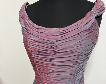 Vintage Gorgeous  Y2K Silk Ruched Cocktail Dress