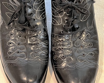 Zapatos Oxford negros de los años 30 a 40, talla 6, para Walsh, Boston