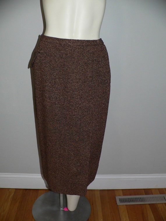 1950's Brown Tweed Straight Skirt by Sportempos, … - image 2