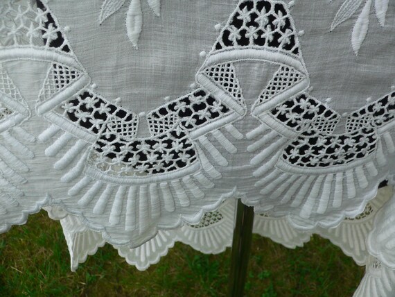 Lovely Antique Edwardian Embroidery Anglaise Skir… - image 6