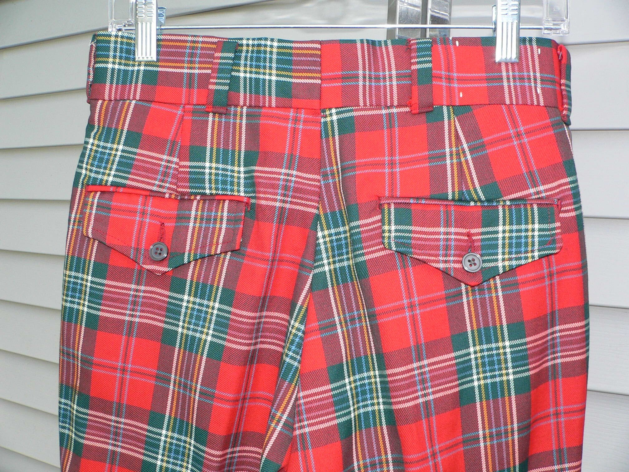 1970's Vintage Levi Panatela Signature Red Plaid Golf Pants