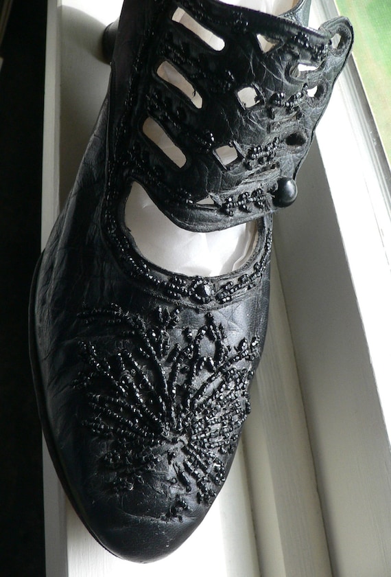 Edwardian Antique Beaded Shoes - image 2