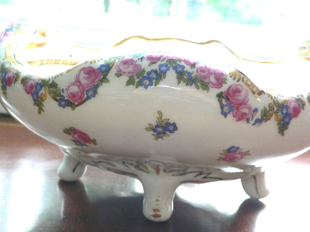 Antique Bowl by Imperial Crown China Vienna Austria Hand Painted