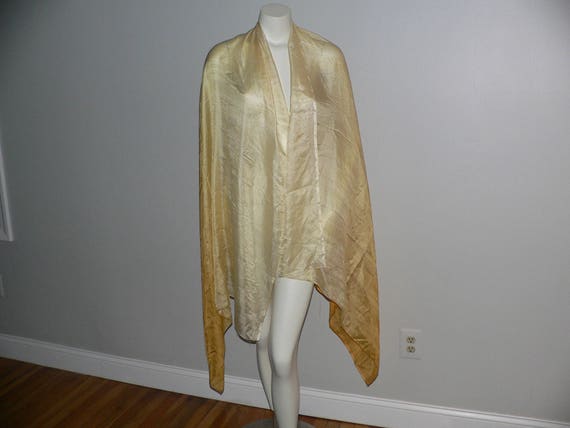 1920's Long Silk Ombre Scarf  Silk Ombre Shawl - image 3