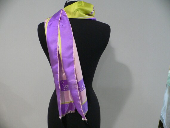 Vintage 80s Sant'Angelo Long Silk Scarf - image 6