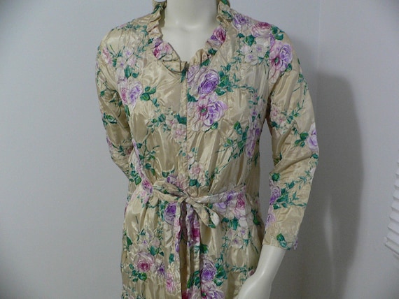 Vintage 1960's - 70 The Roberie Polyester Flaoral… - image 3