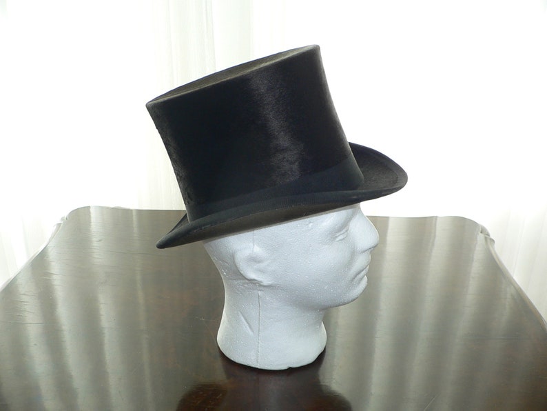 Antique Edwardian Beaver Top Hat 21 Inches