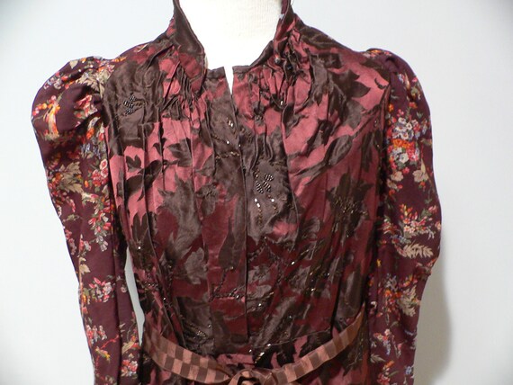 Gorgeous Antique Victorian 1890's Silk Beaded and