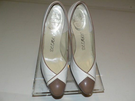 Vintage 1950's 60's Delman Spectator Shoes, Size … - image 1