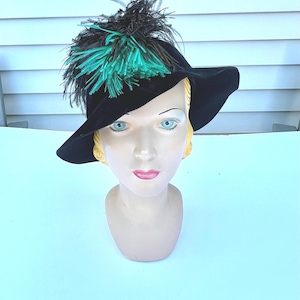 1940s Velour Hat - Etsy display picture 2