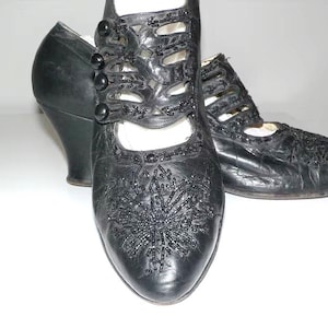 Edwardian Antique Beaded Shoes