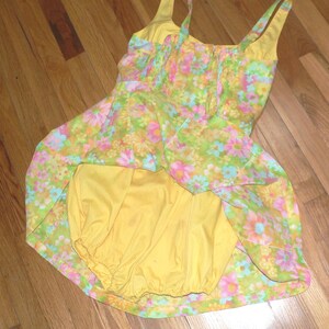 Vintage 1960's Gabar Floral Bathing Suit , Romper , Size 44, New Old Stock image 8