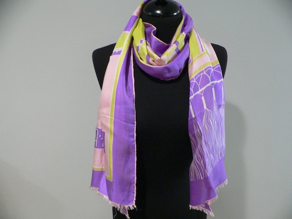 Vintage 80s Sant'Angelo Long Silk Scarf - image 2