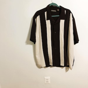 Chemise Homme Cubavera Marron/noir - Taille XL, Deux Poches, Style Boutonnée