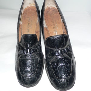 1960's Saks 5th Ave Pacelle Faux Black Alligator Shoes, Size 7 A - Etsy