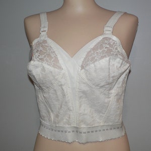1956 women's BALI Longline bra quilted under cup folding fan brunette ad