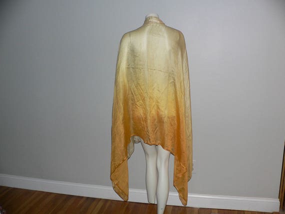 1920's Long Silk Ombre Scarf  Silk Ombre Shawl - image 2